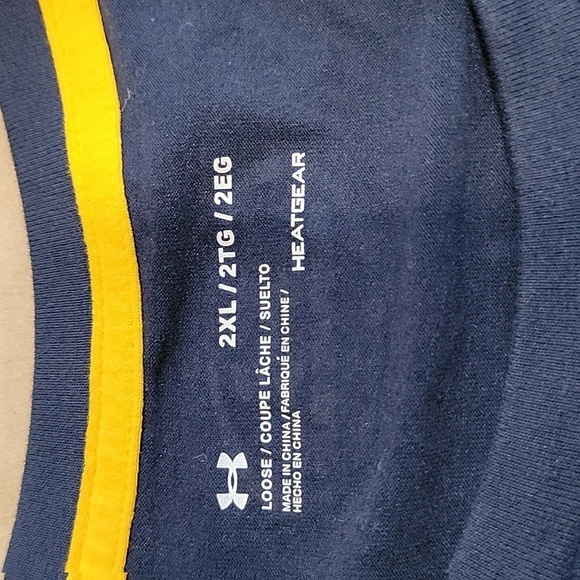 Under Armour Mens Project Rock Blood Sweat Respect Shirt Navy Blue Size 2XL - Picture 9 of 10